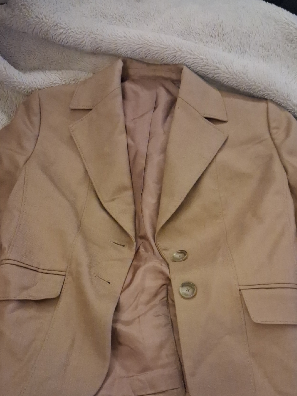 Classic Tan Blazer - Structured Two-Button Jacket